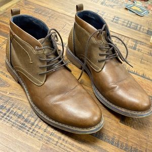 Brent Brown Hipster Boots — size 10.5 wide , 10.5 W , 10.5 ee